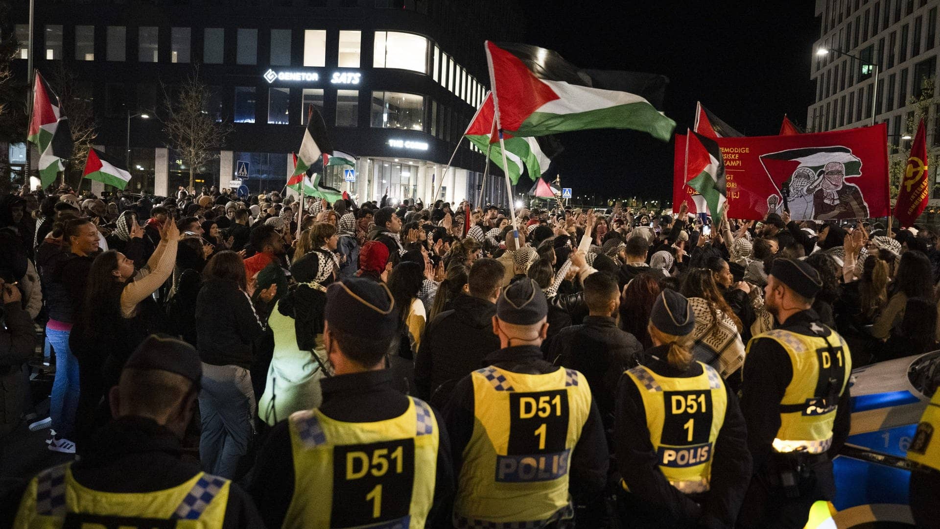 Pro-palästinensische Proteste am Abend des Eurovision Song Contests in Malmö