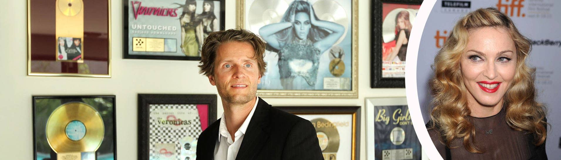 Der deutsche Songwriter Toby Gad und die Sängerin Madonna
