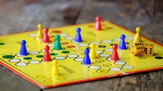 110 Jahre ist der Brettspiel-Klassiker „Mensch ärgere dich nicht“ alt, hier sieht man das Spielfeld mit Figuren und Würfeln. Aber eine Spielregel kennt kaum jemand.