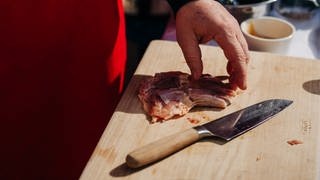 Hauptgang: Limetten-Ahornsirup-Hähnchen mit gefüllten Kartoffeln