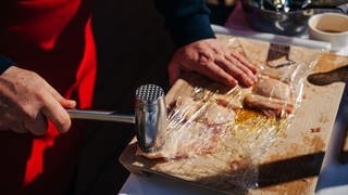 Hauptgang: Limetten-Ahornsirup-Hähnchen mit gefüllten Kartoffeln