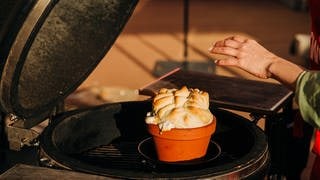 Dessert: Marshmallow-Erdnuss-Cheesecake im Topf gegrillt