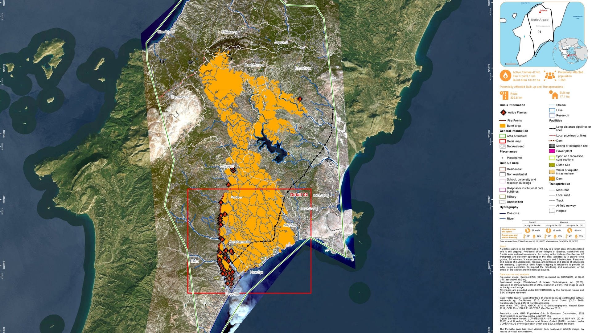 Waldbrand auf Rhodos: 5 Anzeichen, dass dieses Bild unecht sein könnte