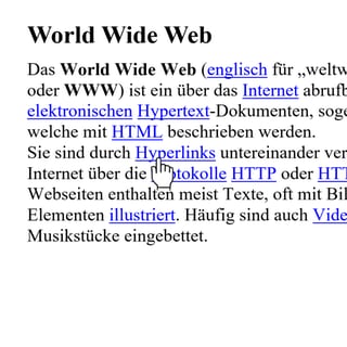 Wikipedia-Text mit Hyperlinks