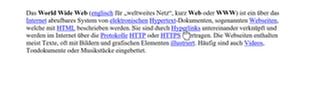 Wikipedia-Text mit Hyperlinks