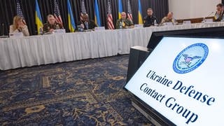 Verteidigungsminister zahlreicher NATO-Staaten kommen zum fünften Treffen der Ukraine-Kontaktgruppe auf dem US-Stützpunkt Ramstein zusammen. (Archivbild)