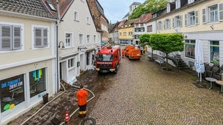 Aufräumarbeiten im saarländischen Blieskastel.