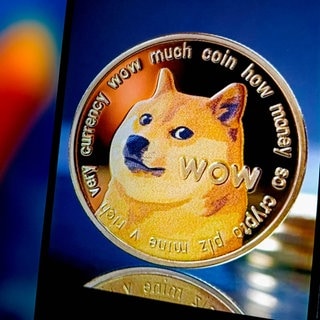 Abgebildet auf einer Dogecoin: Meme-Hündin Kabuso.