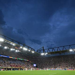 Stadion in Dortmund beim Spiel Deutschland gegen Dänemark