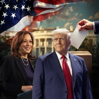 US-Wahl: Die beiden Kandidaten Harris und Trump