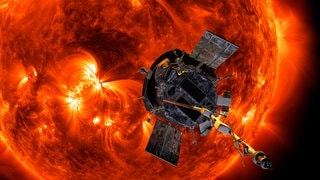 Eine Illustration von Parker Solar Probe, einer Sonde von NASA, die an Heiligabend die Sonne „berührt“.