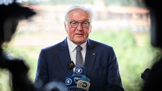 Frank-Walter Steinmeier spricht zu Journalisten. (Symbolbild)