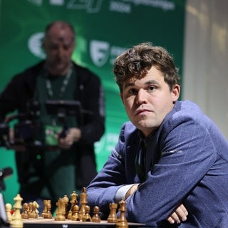 Titelverteidiger Magnus Carlsen bei der Schnellschach-WM in New York