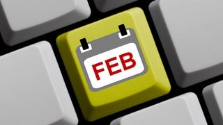 Symbolbild Februar: Man sieht eine Computertaste, auf der „Feb„“ steht.