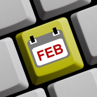 Symbolbild Februar: Man sieht eine Computertaste, auf der „Feb„“ steht.