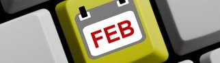 Symbolbild Februar: Man sieht eine Computertaste, auf der „Feb„“ steht.