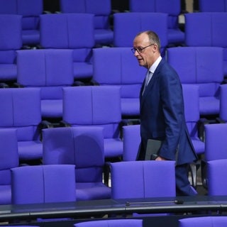 Friedrich Merz nach der Abstimmung im Bundestag.