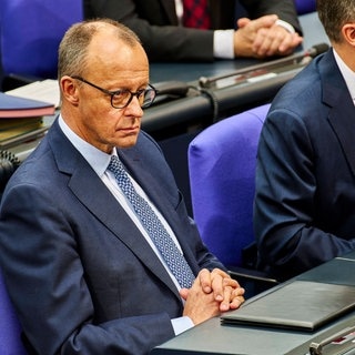 Unions-Kanzlerkandidat Frierich Merz im Bundestag.