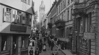 Die Stadt Pforzheim – vor und nach dem Luftangriff 1945.