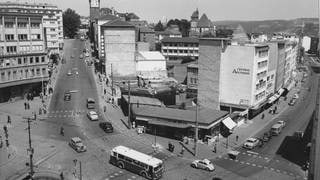 Die Stadt Pforzheim – vor und nach dem Luftangriff 1945.