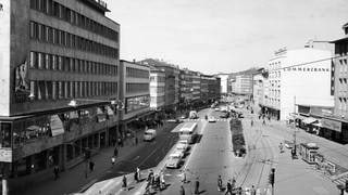 Die Stadt Pforzheim – vor und nach dem Luftangriff 1945.