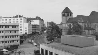 Die Stadt Pforzheim – vor und nach dem Luftangriff 1945.