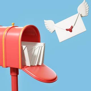 Briefkasten mit Briefen symbolisiert den Newsletter