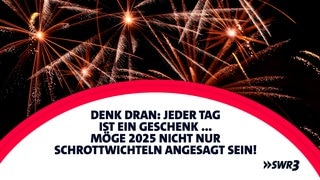 Vorlage für einen Spruch zu SIlvester und Neujahr mit Feuerwerk und weißer Fläche.