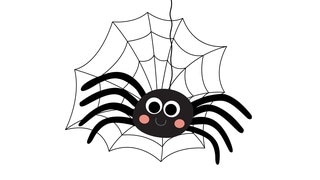 Comic-Spinne für „I think I spider“. Symbolbild für 50 deutsche Redewendungen, wörtlich übersetzt auf Englisch.