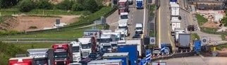 Autobahn A8 mit Baustelle bei Pforzheim