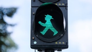 Ein grünes Ost-Ampelmännchen