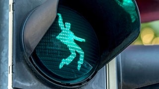 Elvis als Ampelmännchen in Friedberg (Hessen)