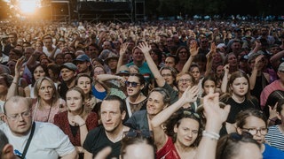 Die Fantastischen Vier bei ihrem Konzert direkt nach dem Ausscheiden der Deutschen Nationalmannschaft bei der Europmeisterschaft.