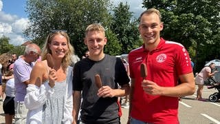 Der Eistruck während der SWR3 Eis-Challenge in Denkingen