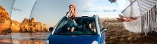 Wunschurlaub: Zwei Frauen auf einem Roadtrip.