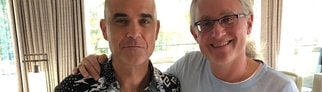 Robbie Williams und SWR3-Redakteur Matthias Kugler