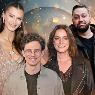 Kollage mit den Künstern Kamrad, Leony, Silbermond und Fritz Kalkbrenner. Sie alle laufen bei SWR3 im am 3. Oktober im Programm und sprechen mit uns zum Tag der deutschen Einheit.