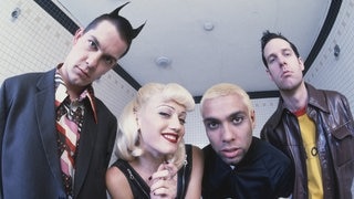 Die Rockband No Doubt um Sängerin Gwen Stefanie 1996 in den USA 