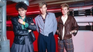 Die deutsche Synthie-Pop-Band Alphaville vor einem Konzert 1984 in Dortmund