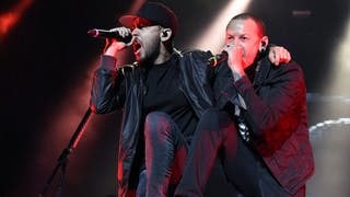 Linkin Park beim FM4 Frequency Festival 2015: Rapper Mike Shinoda und Sänger Chester Bennington