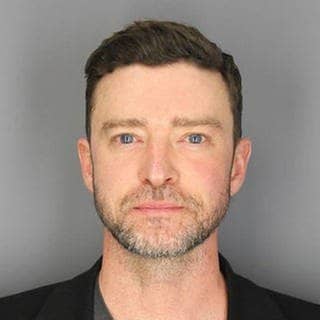 Sänger Justin Timberlake auf einem Polizei-Foto, er wurde wegen Alkohol am Steuer festgenommen.