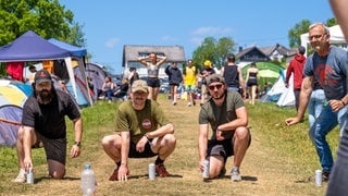 4 Männer beim Bierball