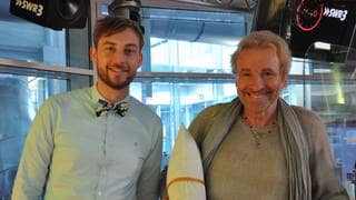 Constantin Zöller und Thomas Gottschalk zum letzten Mal bei der gemeinsamen Show im SWR3-Studio.
